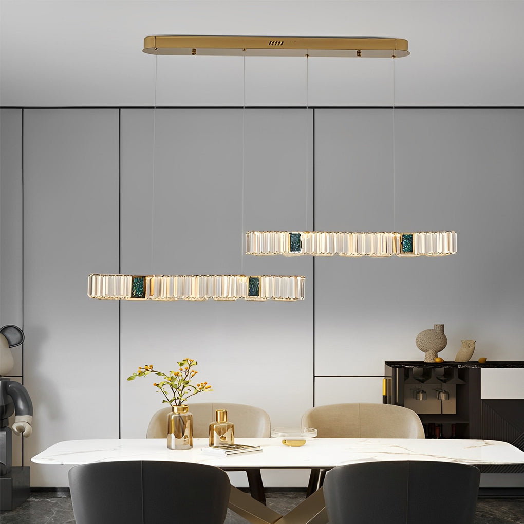 2 Strips Dining Room Chandeliers Ha090640