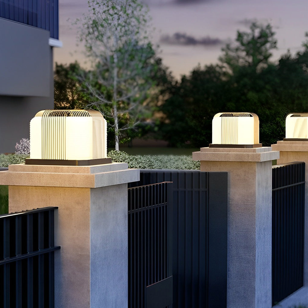 Square Solar Fence Post Light Ha093255