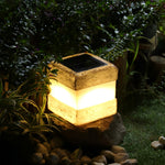 Modern Resin Solar LED Garden Lantern for Pathways and Courtyards