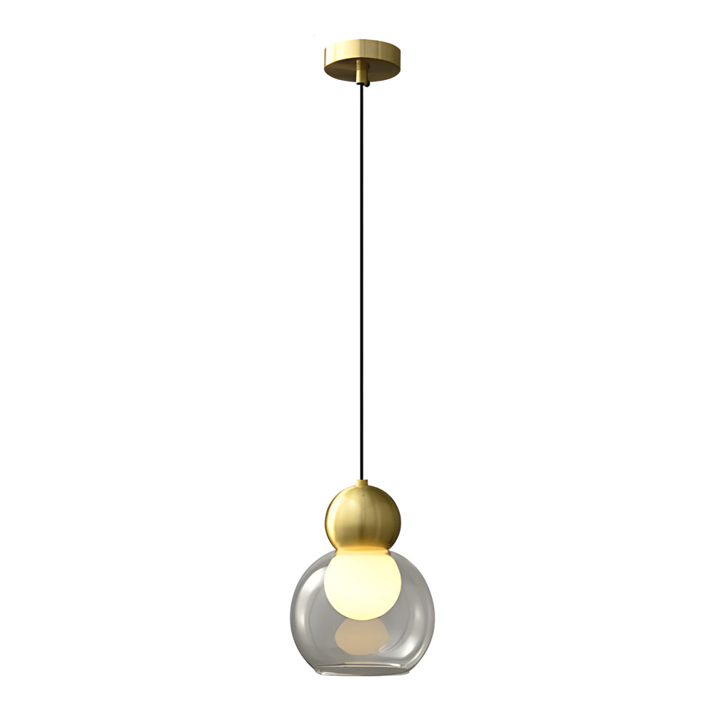 Glass Gourd Creative 3 Step Dimming Copper Luxury Modern Pendant Lights Li002741