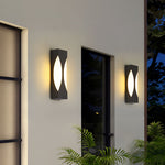 Modern Outdoor Wall Sconce in Black Stainless Steel with LED Illumination