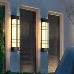 Retro Rectangular Black Outdoor Wall Lamp Li002110