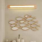 Rectangular Wood Waterproof Led Nordic Wall Lamp