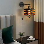 Black Swing Arm Wall Sconces With Plug Ha079888