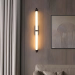 Modern Long Acrylic Tube Led Metallic Indoor Sconce Wall Lamp 27 55 35 43