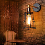 Adjustable Retro Iron E27 Waterproof Industrial Wall Sconce