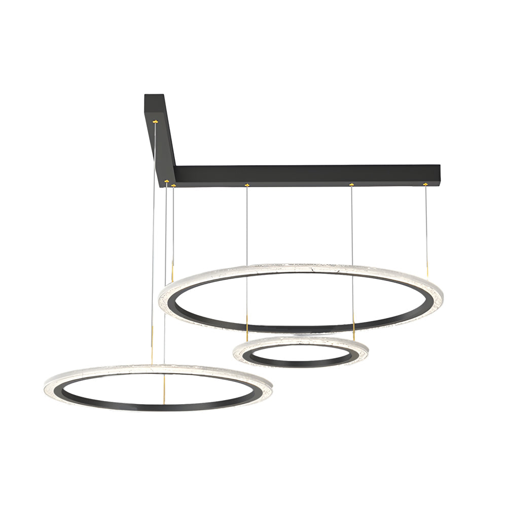 2 3 Circles Rings Three Step Dimming Minimalist Modern Ceiling Light Fixture