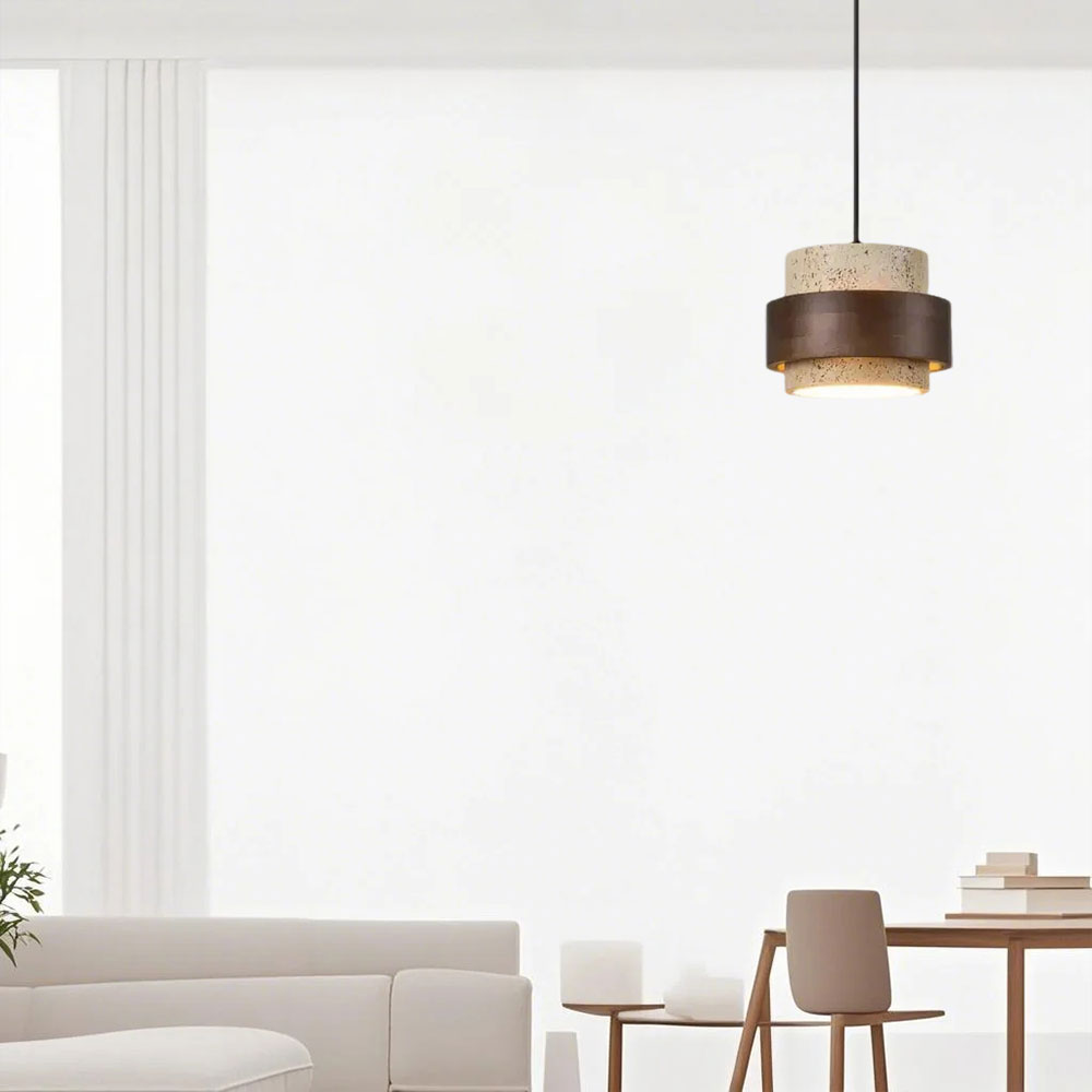 Retro Stone Wabi Sabi Pendant Light