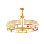 Round Metal Crystal Chandelier Ha098815