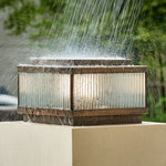 Square Modern Solar Fence Post Light Ha091706