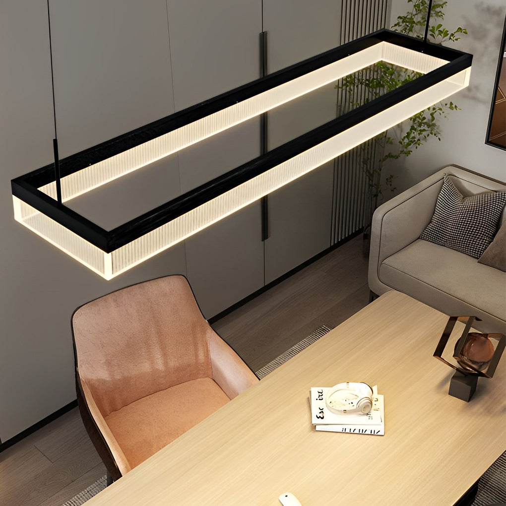 Rectangular Frame Modern Pendant Light Li002503