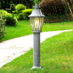 Industrial Aluminum Pathway Light with Caged Shade for Modern Landscapes