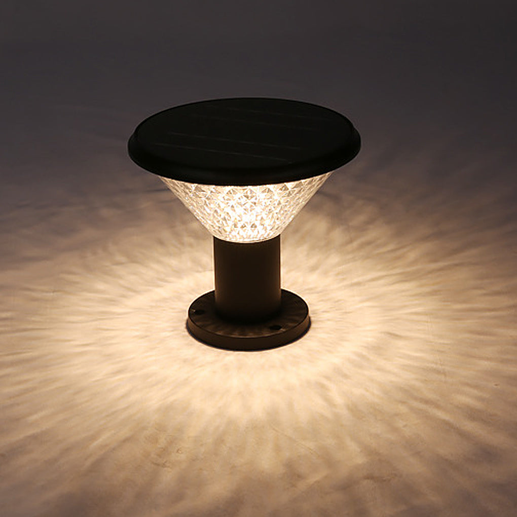 Circular Waterproof Solar Fence Post Lights