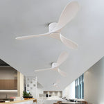 Modern 52 Inch Indoor 3 Blade Low Profile Ceiling Fan White