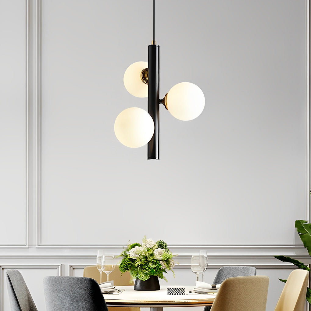 3 Glass Balls Led Chandelier Light Ha098857