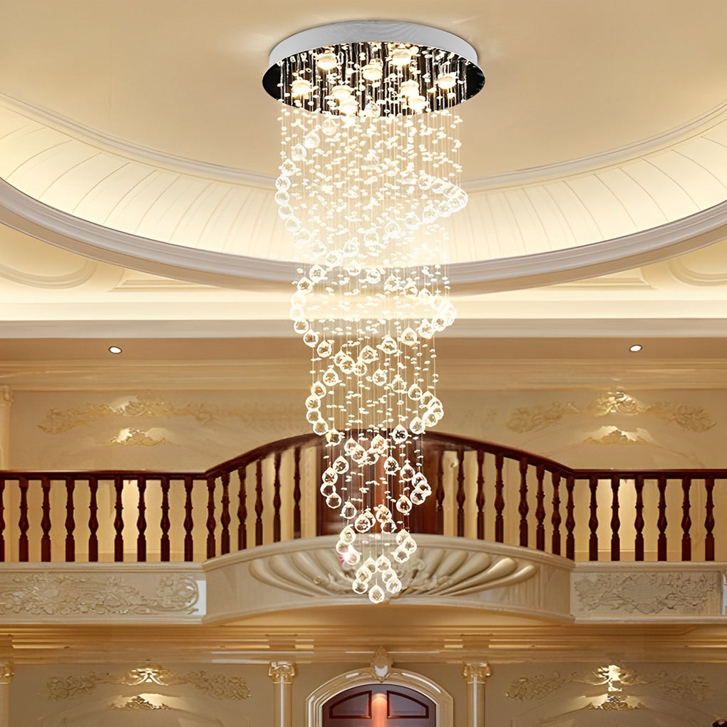 Double Spiral Led Staircase Chandelier Ha098799