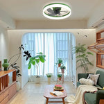 Scandinavian Flush Mount Ceiling Fans With Led Lights