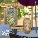 Rattan Portable Solar Floor Lamp Ha088303