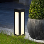 Modern Black Solar Bollard Lights for Pathways & Courtyards