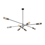 Industrial Sputnik Chandelier Copper Linear Pendant Lights 6 8 Light