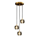 Long Spiral Cubes Crystal Pendant Light Dimmable Chandelier For Staircase