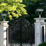 Modern Round Dual Motion Sensor Led Solar Post Lights Outdoor Pillar Lamp