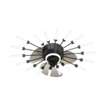 Creative Flower Mute Three Step Dimming Nordic Fans Ceiling With Lights