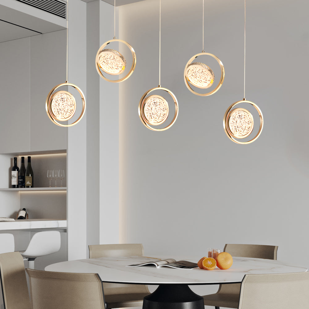 Round 270 Rotating Acrylic Luxury 3 Step Dimming Modern Pendant Lights