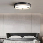 16 5 20 5 In Round Black Stripe Glass Led Flush Mount Light