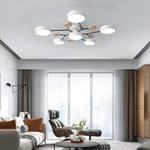 Orbital Sputnik Semi Flush Mount LED Chandelier in Metal and Acrylic
