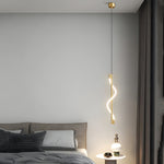 Modern Vertical Spiral Rope Led Pendant Light With Dimmable Feature