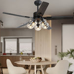 Silent Nordic Flush Mount Ceiling Fan Light With Remote Control