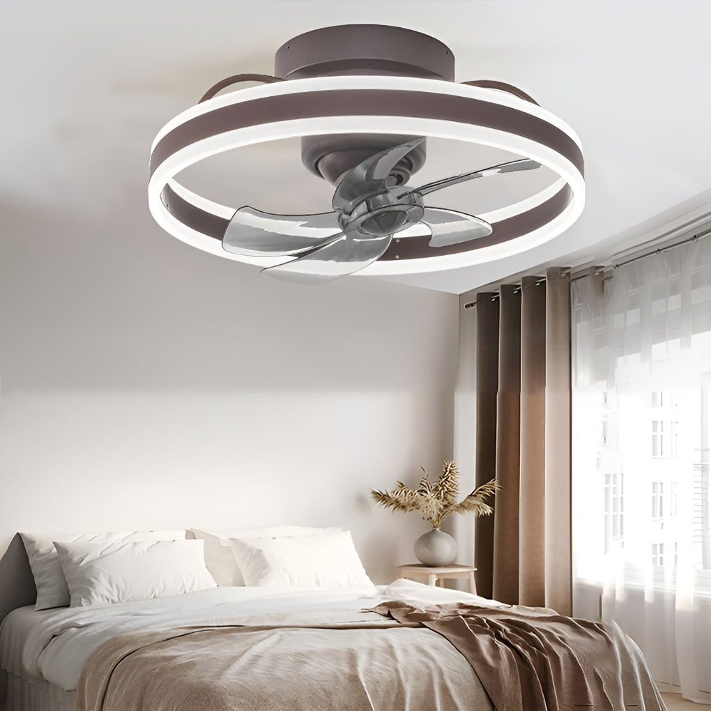 Round Stepless Dimming Modern Ceiling Fan Li001946