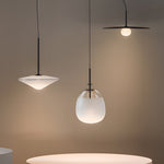 Simple Glass Iron Ufo Ball Led Decorative Postmodern Chandeliers Lamp