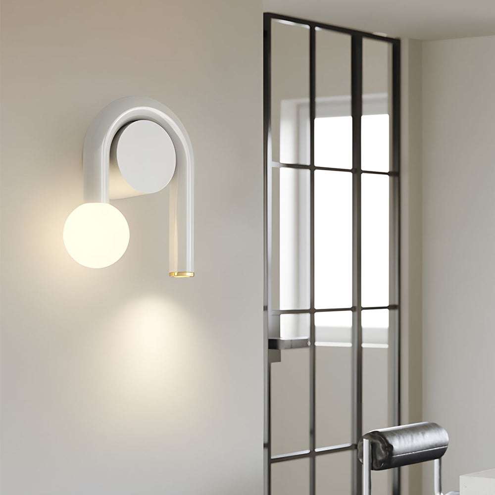 2 Light Arched Iron U Shaped Line Wall Sconce Led Matte Black Bathroom Vanity Lights