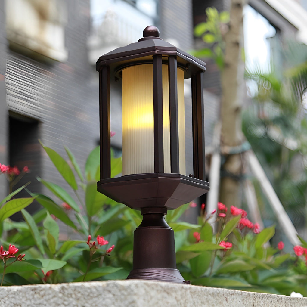 Retro Outdoor Pillar Lamp Ha082052