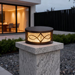 Round Outdoor Pillar Lights Waterproof Aluminum LED Post Light