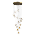 Spiral Pineapple Multi Glass Ball Staircase Chandelier Led Globes Hanging Ceiling Lights Suspension Lamp Drop Lights For Stairs