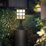 Round Cage Solar Fence Post Light Ha092390