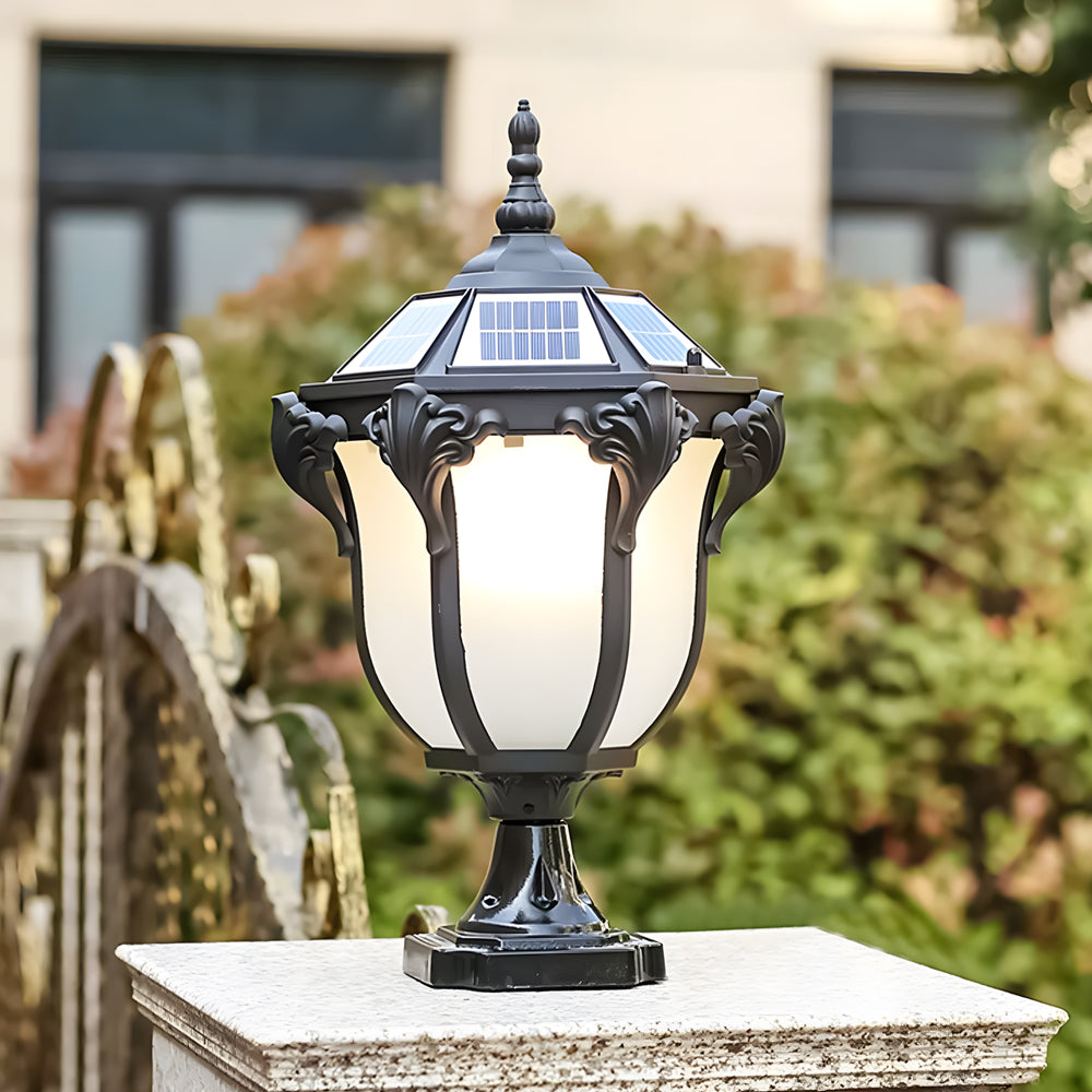14 6 17 7 Inch H Black Bronze Solar Led Outdoor Pier Mount Light