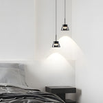 1 2 Light Smoked Gray Glass Pendant Light Led Island Glass Chandelier Black Hanging Ceiling Lamp For Bedroom