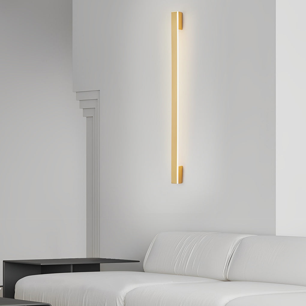 Copper LED Linear Wall Sconce with Three-Step Dimming for Modern Interiors