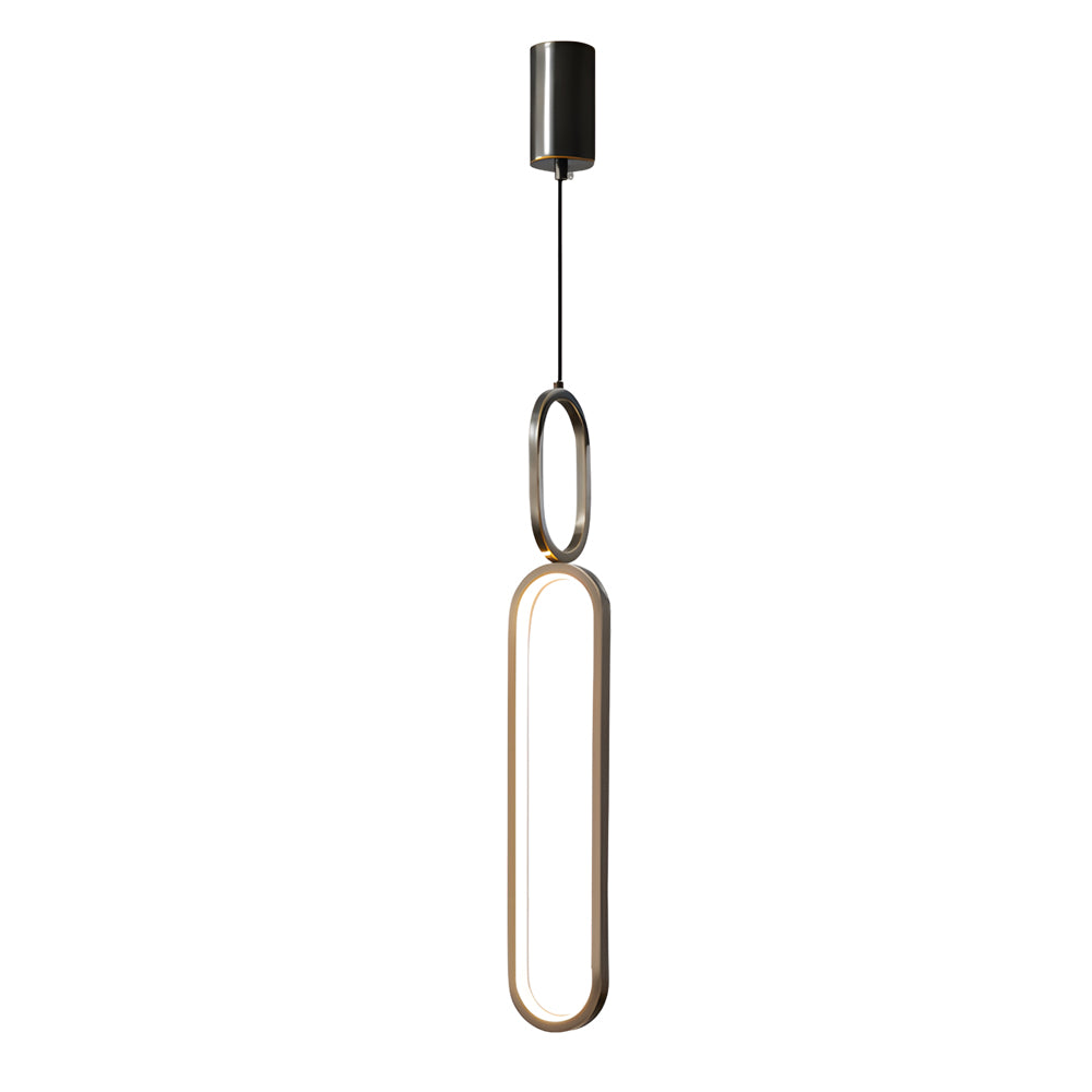 Minimalist Long Oval Rings 3 Step Dimming Led Copper Modern Pendant Lights Li002746