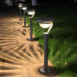 Aurelia Half-Sphere Solar LED Lawn Light in Matte Black