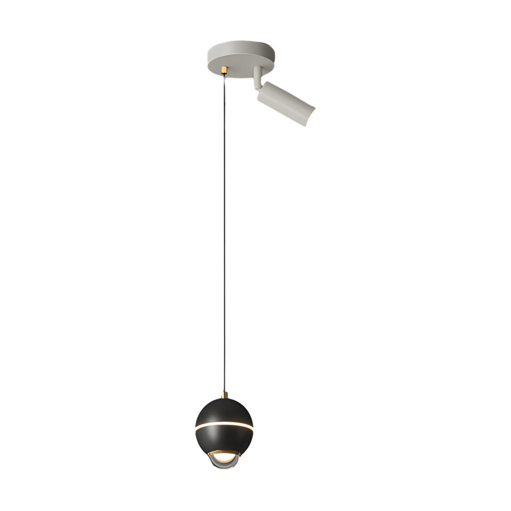 Small Metal Ball 3 Step Dimming Led Modern Pendant Lights With Spotlights