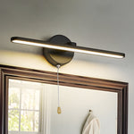15 74 Modern Led Linear Vanity Lights With Pull Rope Switch Bathroom Lighting In Black Bronze
