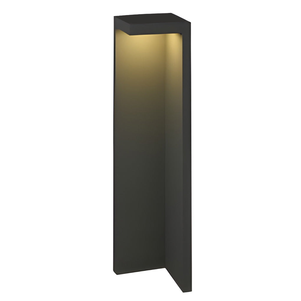 Modern Outdoor Path Light with Half-Cut Rectangular Design in Gray, LED 4.5W, IP54 Waterproof