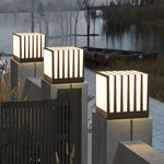 Square Outdoor Column Deck Fence Post Light Waterproof For Garden