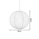 Large Paper Lantern Cage Chandelier