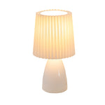 12 Inch Pleated Shade Glass Dimmable Table Lamp